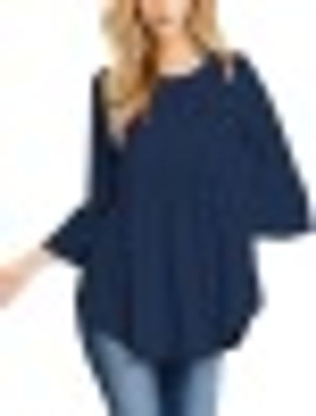 2019 summer pullover solid blouse shirts women plus size patchwork 3/4 ruffles sleeve round neck casual loose long shirts, White
2019 summer pullover solid blouse shirts women plus size patchwork 3/4 ruffles sleeve round neck casual loose long shirts, White