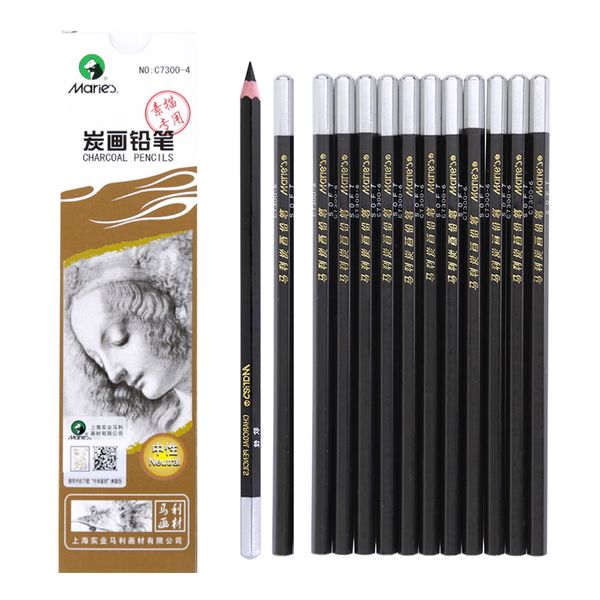 maries 12pcs professional wood sketch charcoal soft/neutral/hard charcoal pencils set for student drawing sketching art supplies
maries 12pcs professional wood sketch charcoal soft/neutral/hard charcoal pencils set for student drawing sketching art supplies