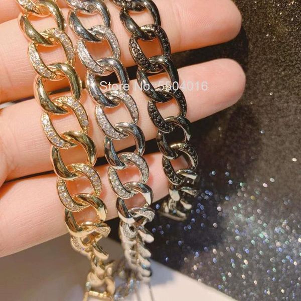 charm bling white cubic zirconia gold/silver/black color link chain bracelets for women punk/hiphop bangles trendy girl jewelry, Golden;silver
charm bling white cubic zirconia gold/silver/black color link chain bracelets for women punk/hiphop bangles trendy girl jewelry, Golden;silver
