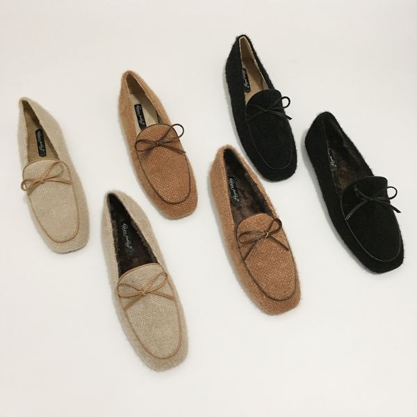 brand mink velvet thicken loafers women flats shoes winter korean cute bow plush fur oxford espadrilles warm tweed grandma shoes, Black
brand mink velvet thicken loafers women flats shoes winter korean cute bow plush fur oxford espadrilles warm tweed grandma shoes, Black