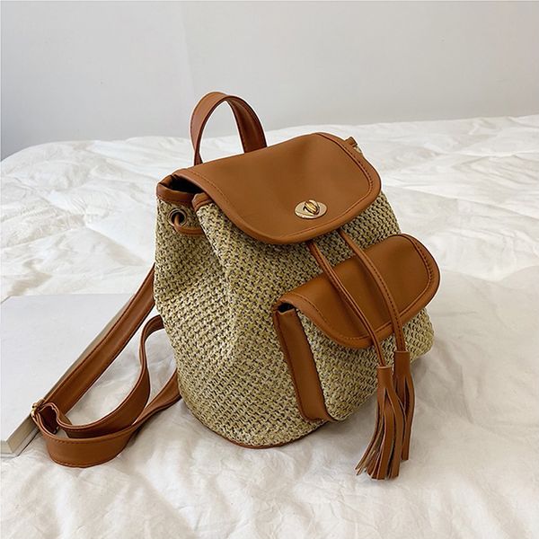 summer wonen fashion straw backpack pu tassel bagpack for teenage girl travel tourist shoulder bag
summer wonen fashion straw backpack pu tassel bagpack for teenage girl travel tourist shoulder bag