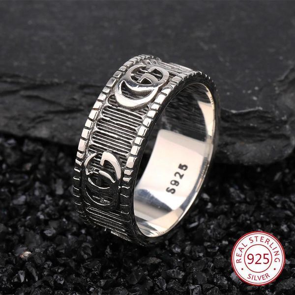 925 sterling silver ring personality student fashion temperament simple wild fresh couple letter style 2019 new
925 sterling silver ring personality student fashion temperament simple wild fresh couple letter style 2019 new