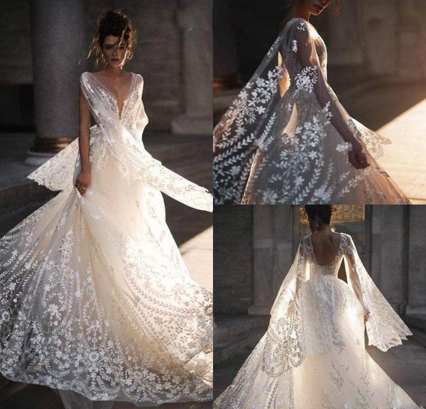 beach a line wedding dresses v neck lace appliques long sleeves bridal gowns plus size wedding gown robe de mariée, White
beach a line wedding dresses v neck lace appliques long sleeves bridal gowns plus size wedding gown robe de mariée, White
