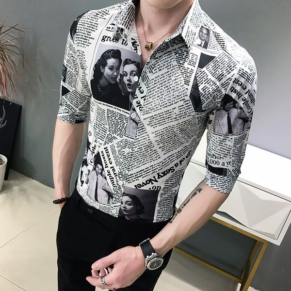 gzdeerax all printed mens shirts luxury half sleeve casual mens dress shirts fashion slim fit party male summer, White;black
gzdeerax all printed mens shirts luxury half sleeve casual mens dress shirts fashion slim fit party male summer, White;black