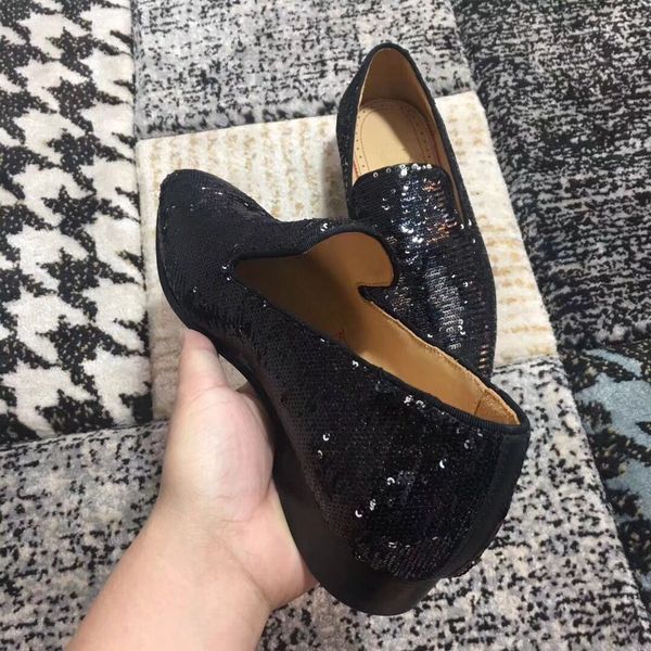 luxury designer brand mens slip on red bottoms dandelion flats sequin leather wedding party lovers sneakers wedding,party,dress eu 35-46, Black
luxury designer brand mens slip on red bottoms dandelion flats sequin leather wedding party lovers sneakers wedding,party,dress eu 35-46, Black