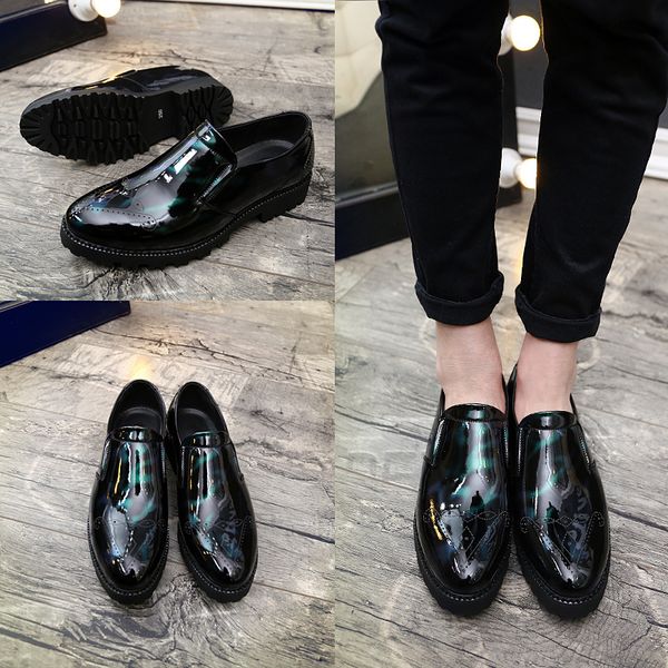 2019 new style men's formal wear shoes new style england foot covering trend leather shoes daily life casual fashion patent leat, Black
2019 new style men's formal wear shoes new style england foot covering trend leather shoes daily life casual fashion patent leat, Black