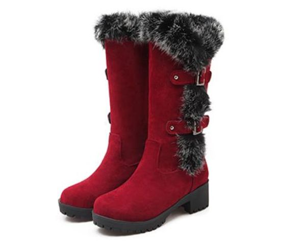 2018 suede women's boots in winter with new style low heel coarse heel thick bottom round head keep warm non-slip, Black
2018 suede women's boots in winter with new style low heel coarse heel thick bottom round head keep warm non-slip, Black