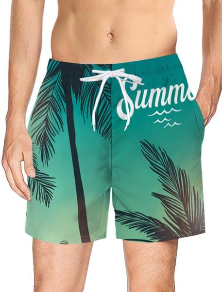 green tropical plant coconut tree summer men's sports casual shorts quick-dry swimming shorts trunks, White;black
green tropical plant coconut tree summer men's sports casual shorts quick-dry swimming shorts trunks, White;black