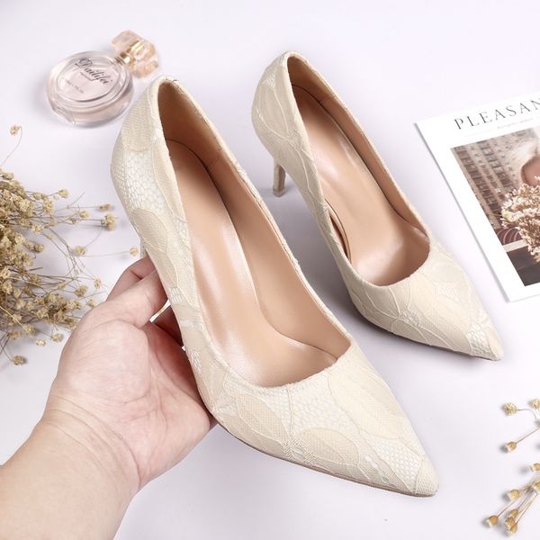 2019 new white super high heel women's shoes with a single shoes female sense lace sandals female pointed wedding shoes, Black
2019 new white super high heel women's shoes with a single shoes female sense lace sandals female pointed wedding shoes, Black