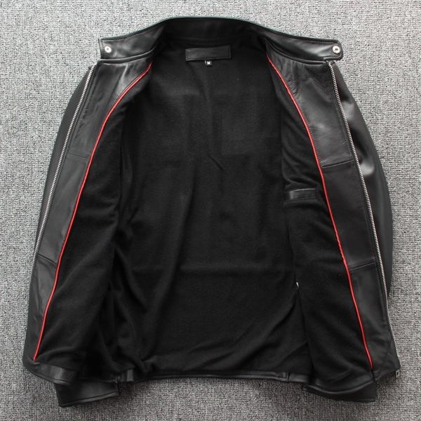 fashion autumn sheepskin coat for men black business genuine leather jacket men slim vintage standing collar coat casual outwear
fashion autumn sheepskin coat for men black business genuine leather jacket men slim vintage standing collar coat casual outwear