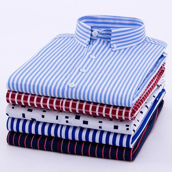 2019 brand new men shirt male dress shirts striped men's casual long sleeve business formal plaid shirt camisa social, White;black
2019 brand new men shirt male dress shirts striped men's casual long sleeve business formal plaid shirt camisa social, White;black