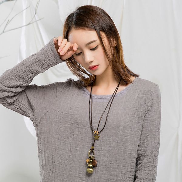 creative retro doubledecker personalized gourd necklace fashion longstyle clothing accessories pendant sweater chain, Silver
creative retro doubledecker personalized gourd necklace fashion longstyle clothing accessories pendant sweater chain, Silver