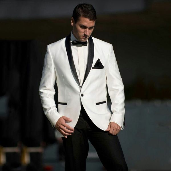 white groom tuxedo men suits for wedding suits black shawl lapel groomsmen outfit slim fit terno masculino trajes de hombre 2piece costume, Black;gray
white groom tuxedo men suits for wedding suits black shawl lapel groomsmen outfit slim fit terno masculino trajes de hombre 2piece costume, Black;gray
