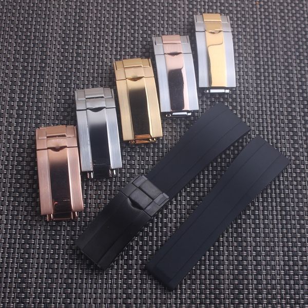 High quality 20mm 21mm Silicone Rubber WatchBand Smooth Black Strap OysterLock Clasp for RX Watch
High quality 20mm 21mm Silicone Rubber WatchBand Smooth Black Strap OysterLock Clasp for RX Watch