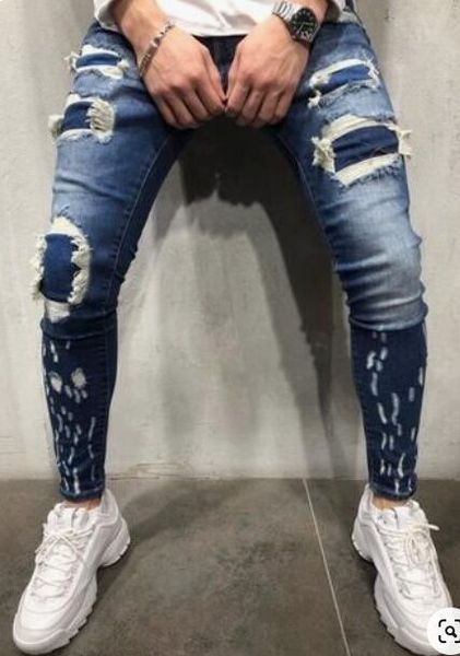 spring and autumn men's ripped jeans patch slim small feet elastic men's long pants blue color denim men pants hip hop jeans
spring and autumn men's ripped jeans patch slim small feet elastic men's long pants blue color denim men pants hip hop jeans