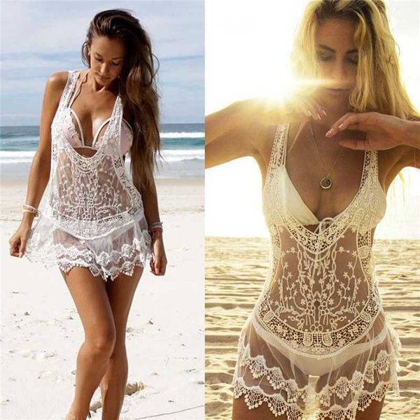 2020 summer brand new women lace crochet hollow out beach cover-up beach dress see-through knit mujer sundress bikini cover-up
2020 summer brand new women lace crochet hollow out beach cover-up beach dress see-through knit mujer sundress bikini cover-up