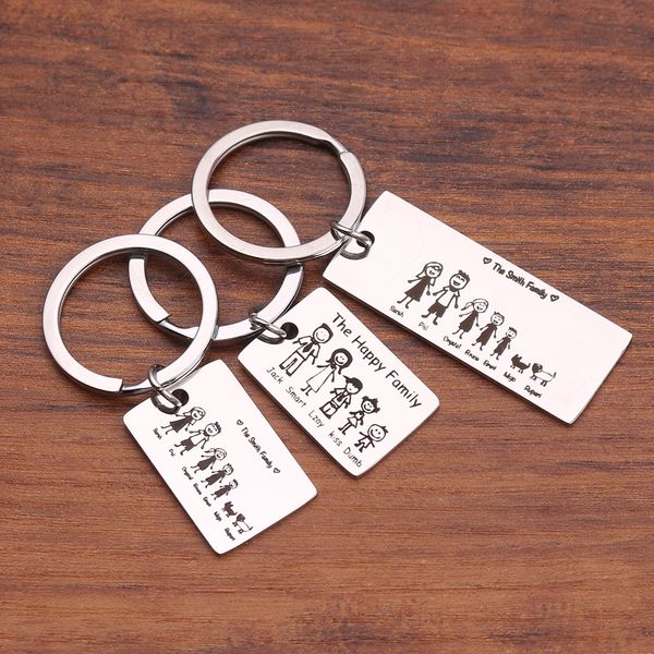 creative personalized custom key chain happy family custom name silver stainless steel key chains for parents family member gift
creative personalized custom key chain happy family custom name silver stainless steel key chains for parents family member gift