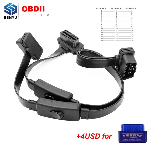 obd2 extension cable full 16 pin with switch for elm327 v1.5 with pic18f25k80 elm 327 obd obd2 auto diagnostic car scanner tool
obd2 extension cable full 16 pin with switch for elm327 v1.5 with pic18f25k80 elm 327 obd obd2 auto diagnostic car scanner tool