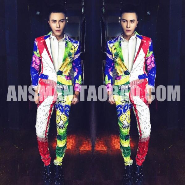 fashion brand bar male singer dj male model european and american show field with fruit cola slim suit costume suit, White;black
fashion brand bar male singer dj male model european and american show field with fruit cola slim suit costume suit, White;black