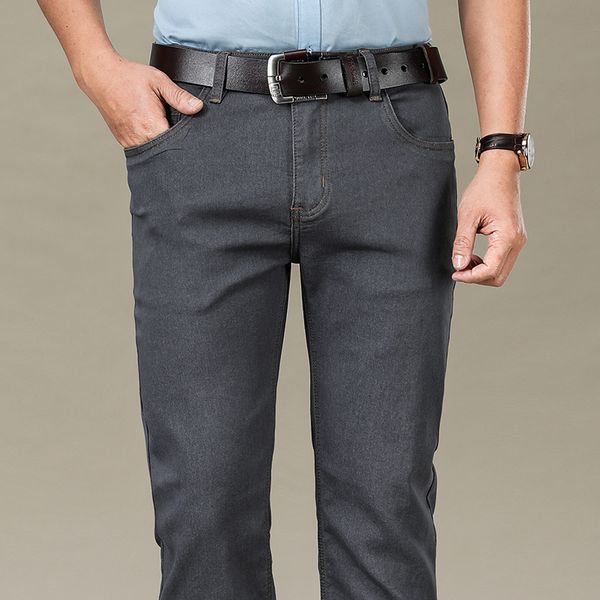 2020 new men's stretch jeans business casual loose fit denim pants male brand trousers, Blue
2020 new men's stretch jeans business casual loose fit denim pants male brand trousers, Blue