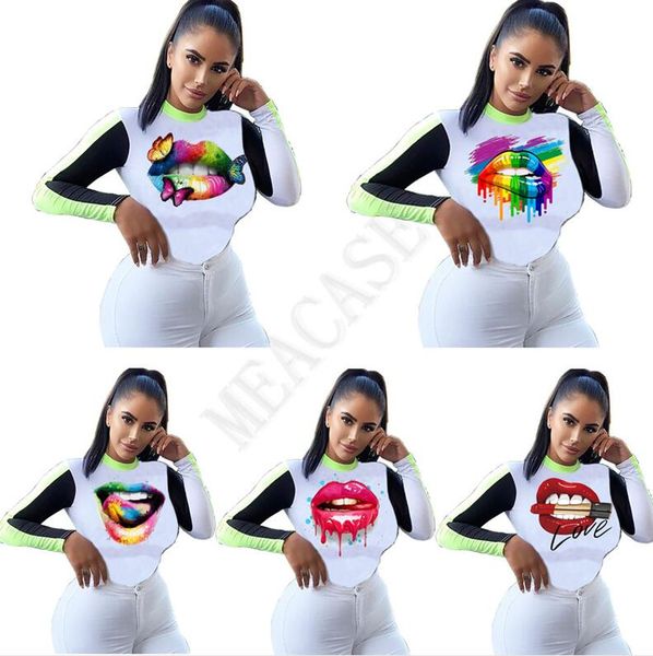 women pullover plus size fashion long sleeve t shirt butterfly lips t-shirt patchwork color autumn winter pullover sweater d8604, White
women pullover plus size fashion long sleeve t shirt butterfly lips t-shirt patchwork color autumn winter pullover sweater d8604, White