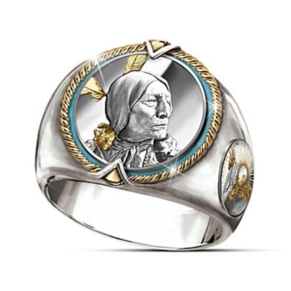 exquisite men's 925 sterling silver two-color 24k gold plating ring india honorary chief indian jewelry men's stainless steel ring
exquisite men's 925 sterling silver two-color 24k gold plating ring india honorary chief indian jewelry men's stainless steel ring
