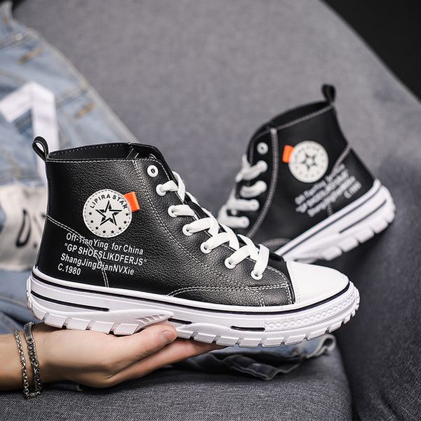 fashionable fashionable high-sneakers for running in autumn and winter men casual shoes sole antiskid short leather boots, Black
fashionable fashionable high-sneakers for running in autumn and winter men casual shoes sole antiskid short leather boots, Black