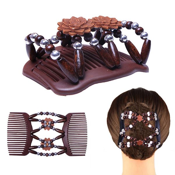 diy portable magic wood beaded stretch double hair side combs clips bun maker for girls women long short hair accessories
diy portable magic wood beaded stretch double hair side combs clips bun maker for girls women long short hair accessories