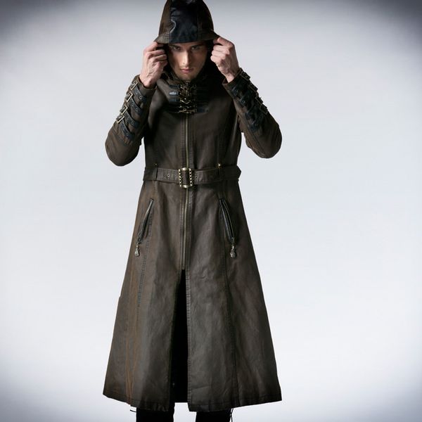 punk rave men punk rock coffee dark long coat gothic leather hooded jacket fashion handsome winter trench steage coat, Black;brown
punk rave men punk rock coffee dark long coat gothic leather hooded jacket fashion handsome winter trench steage coat, Black;brown