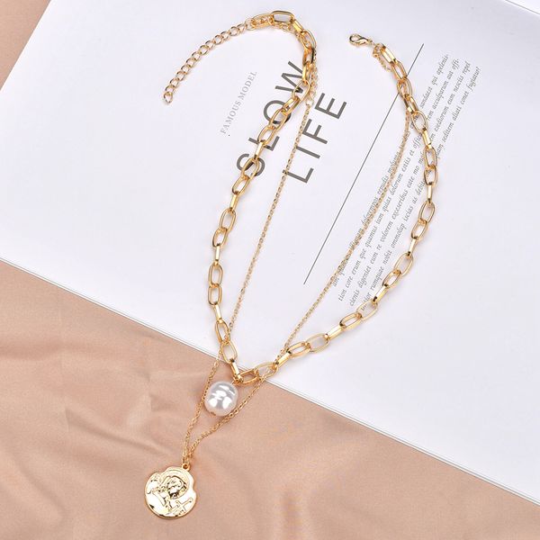 punk style multi layered pearl choker necklace collar statement virgin mary crystal pendant necklace women jewelry, Silver
punk style multi layered pearl choker necklace collar statement virgin mary crystal pendant necklace women jewelry, Silver