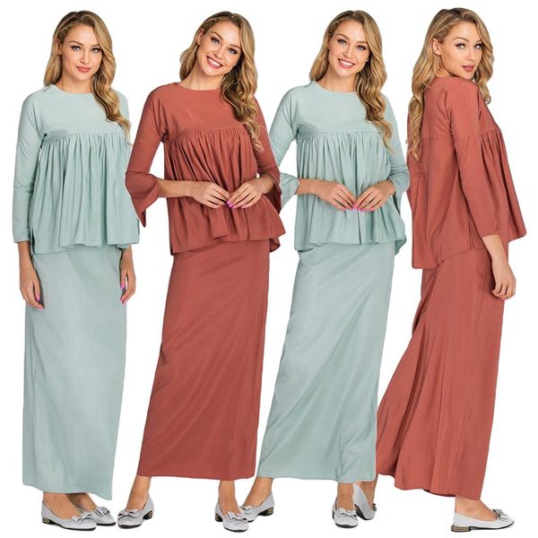 muslim women two pieces dress set maxi skirts long jilbab kaftan arab malay islam clothing set loose long sleeve +skirt, Red
muslim women two pieces dress set maxi skirts long jilbab kaftan arab malay islam clothing set loose long sleeve +skirt, Red