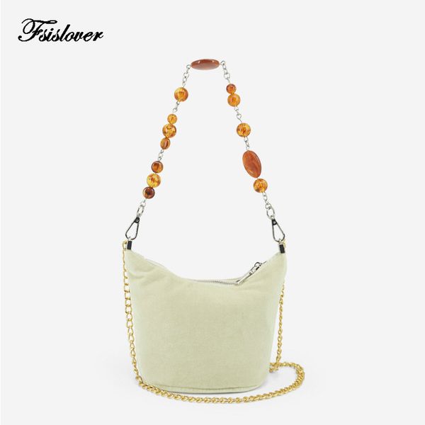 fsislover women's crossbody bag early spring ins shoulder bags for female soft flannel vintage acrylic beads chain handbag
fsislover women's crossbody bag early spring ins shoulder bags for female soft flannel vintage acrylic beads chain handbag