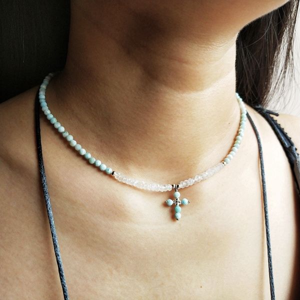 liiji unique genuine stone larimar moonstone s925 sterling silver stone cross delicate necklace for women jewelry dropshipping, Golden;silver
liiji unique genuine stone larimar moonstone s925 sterling silver stone cross delicate necklace for women jewelry dropshipping, Golden;silver