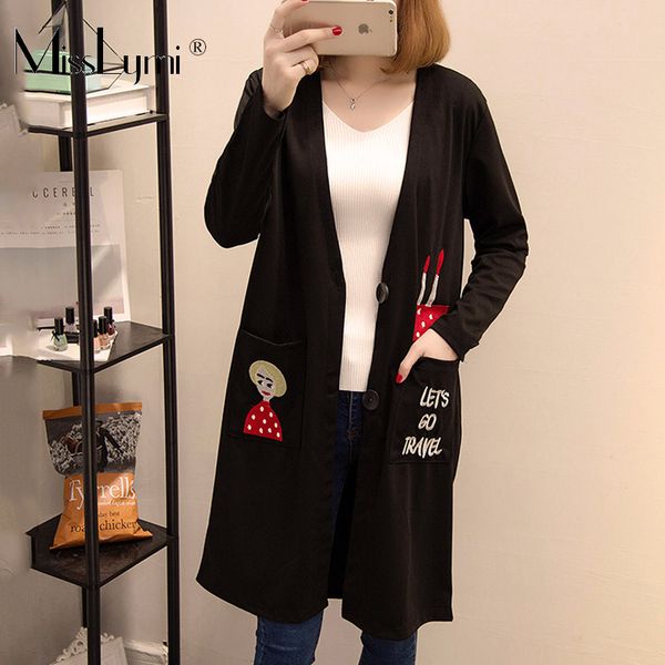 xl-5xl big plus size cardigan women clothes winter autumn 2019 cute cartoon embroidery long sleeve loose casual long coat black, White
xl-5xl big plus size cardigan women clothes winter autumn 2019 cute cartoon embroidery long sleeve loose casual long coat black, White