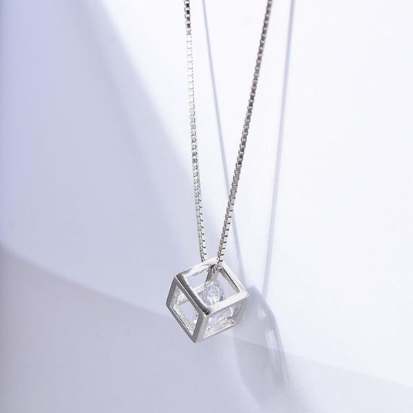 women's fashion jewelry square pendant s925 pendant square necklace accessories valentine's day gift hot, Silver
women's fashion jewelry square pendant s925 pendant square necklace accessories valentine's day gift hot, Silver