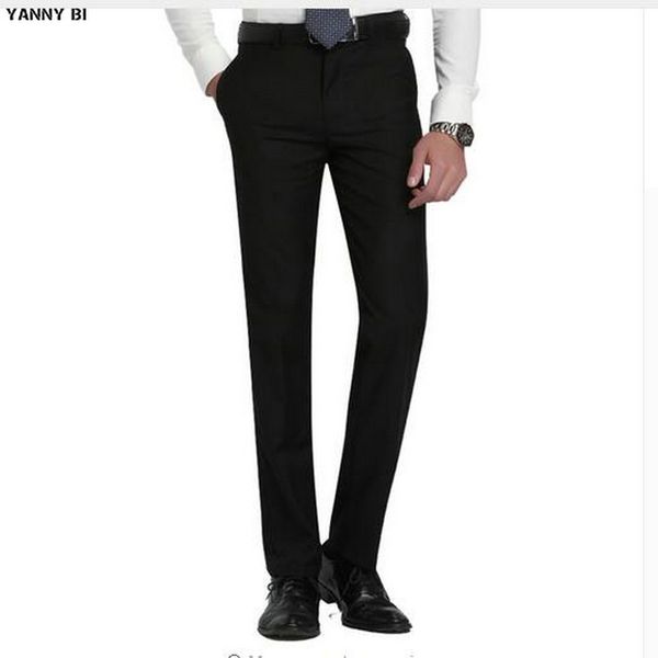 men's slim fit flat-front suit separate pant formal wedding business straight male trousers light black thin office dress pants, White;black
men's slim fit flat-front suit separate pant formal wedding business straight male trousers light black thin office dress pants, White;black