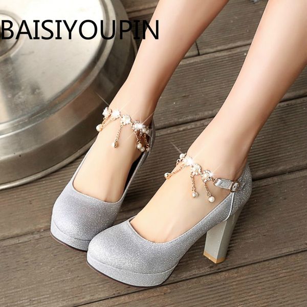 female thick heels professional single dress shoes silver sequins bride shoes round platform women wedding shoes big size 33 43, Black
female thick heels professional single dress shoes silver sequins bride shoes round platform women wedding shoes big size 33 43, Black