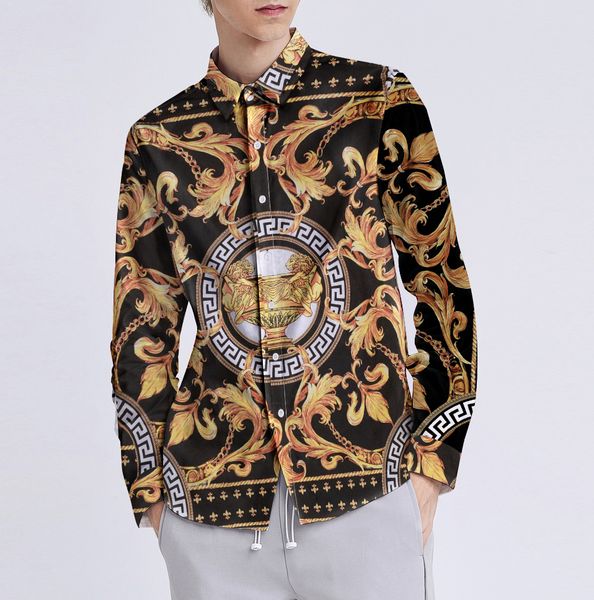fashion men's designer floral shirt luxury men's original print camisas slim royal baroque clothing club party dress shirt, White;black
fashion men's designer floral shirt luxury men's original print camisas slim royal baroque clothing club party dress shirt, White;black