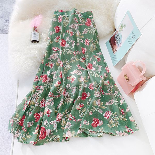 chiffon floral skirt women 2019 new summer fresh slim high waist a line midi skirts sweet long skirt for girls saias faldas, Black
chiffon floral skirt women 2019 new summer fresh slim high waist a line midi skirts sweet long skirt for girls saias faldas, Black