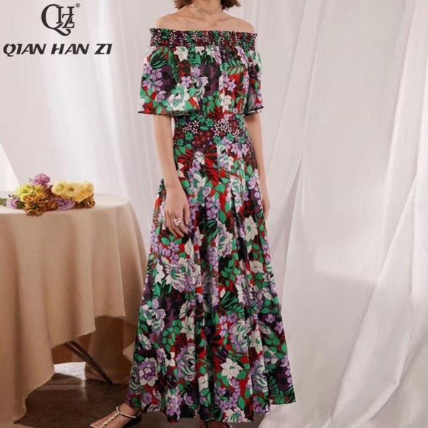 qian han zi 2020 new designer fashion runway maxi dress women slash neck flower print 100% cotton vintage beach long dress, Black;gray
qian han zi 2020 new designer fashion runway maxi dress women slash neck flower print 100% cotton vintage beach long dress, Black;gray