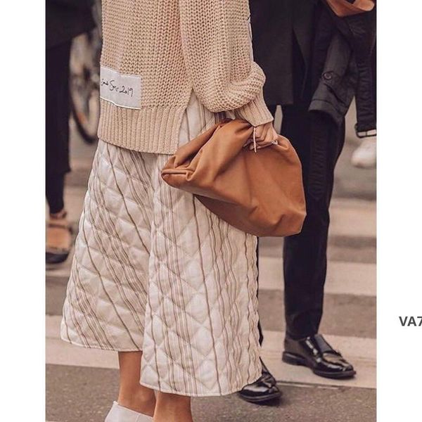 big leather pouch handbag women soft fashion clutch bag lady large ruched cloud shoulder bagva7
