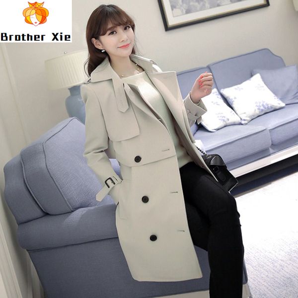 women long windbreaker 2019 new vest + short coat two pieces spring autumn slim casual fashion trench coat for women trenchcoat, Tan;black
women long windbreaker 2019 new vest + short coat two pieces spring autumn slim casual fashion trench coat for women trenchcoat, Tan;black