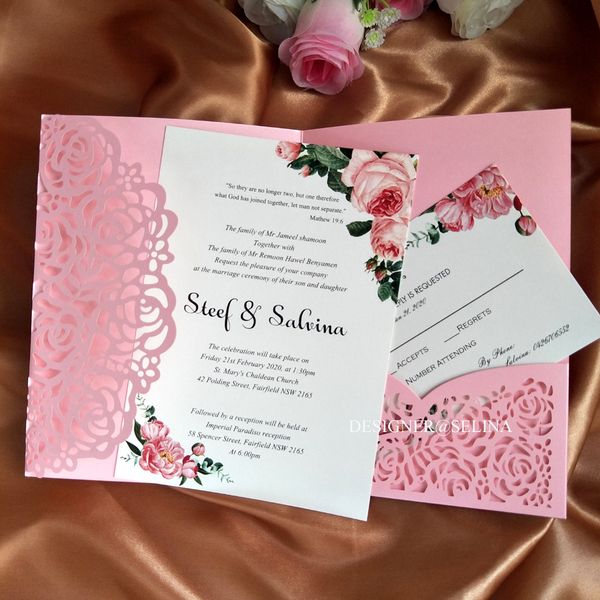 Pink ro e la er cut pocket wedding invitation card diy hiny wed invitation for quinceanera birthday weet 16th invite
Pink ro e la er cut pocket wedding invitation card diy hiny wed invitation for quinceanera birthday weet 16th invite