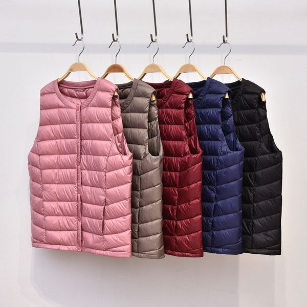 new women 90% white duck down vest women's ultra light duck down vest jacket autumn winter round collar sleeveless coat 2018, Black
new women 90% white duck down vest women's ultra light duck down vest jacket autumn winter round collar sleeveless coat 2018, Black