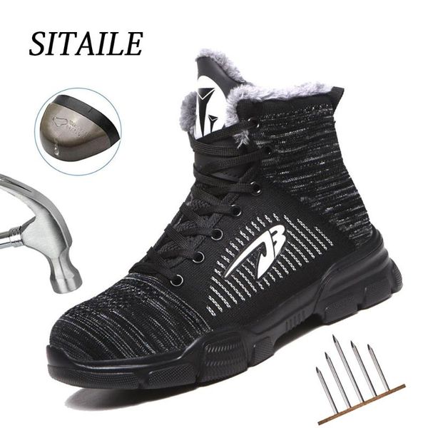 sitaile breathable work safety boots men shoes non-slip work shoes winter velvet to keep warm safety soft boots men, Black
sitaile breathable work safety boots men shoes non-slip work shoes winter velvet to keep warm safety soft boots men, Black
