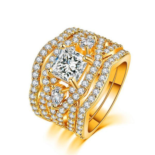 diamond ring ladies rings pomelo white zircon rose gold ring gold plated silver plated three in one set of three sets b762, Golden;silver
diamond ring ladies rings pomelo white zircon rose gold ring gold plated silver plated three in one set of three sets b762, Golden;silver