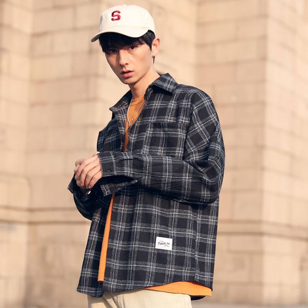 hw mens вскользь клетчатые рубашки моды streetwear весной и осенью мужские рубашки сыпучие, White;black
hw mens вскользь клетчатые рубашки моды streetwear весной и осенью мужские рубашки сыпучие, White;black