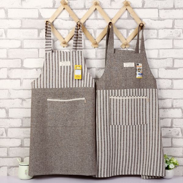 japanese-style stitching striped strap fabric simple cotton kitchen oil-proof coffee shop overalls shop clothing literary apron
japanese-style stitching striped strap fabric simple cotton kitchen oil-proof coffee shop overalls shop clothing literary apron