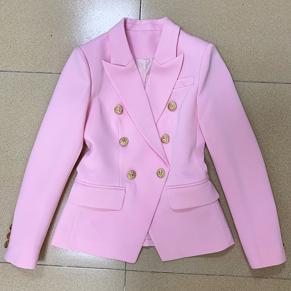 excellent quality 2020 baroque designer women blazer jacket pink slim fitting metal lion buttons double breasted career blazer, White;black
excellent quality 2020 baroque designer women blazer jacket pink slim fitting metal lion buttons double breasted career blazer, White;black
