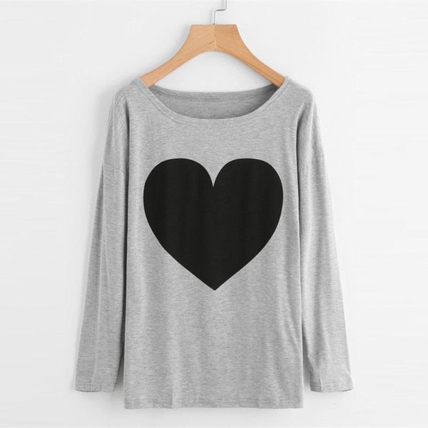 dotfashion heart pattern marled tee shirt grey scoop neck long sleeve women clothing oversized casual t shirt tide, White
dotfashion heart pattern marled tee shirt grey scoop neck long sleeve women clothing oversized casual t shirt tide, White